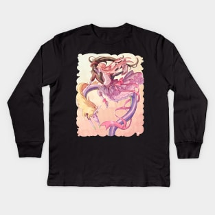 Ride with Lady Rainicorn Kids Long Sleeve T-Shirt